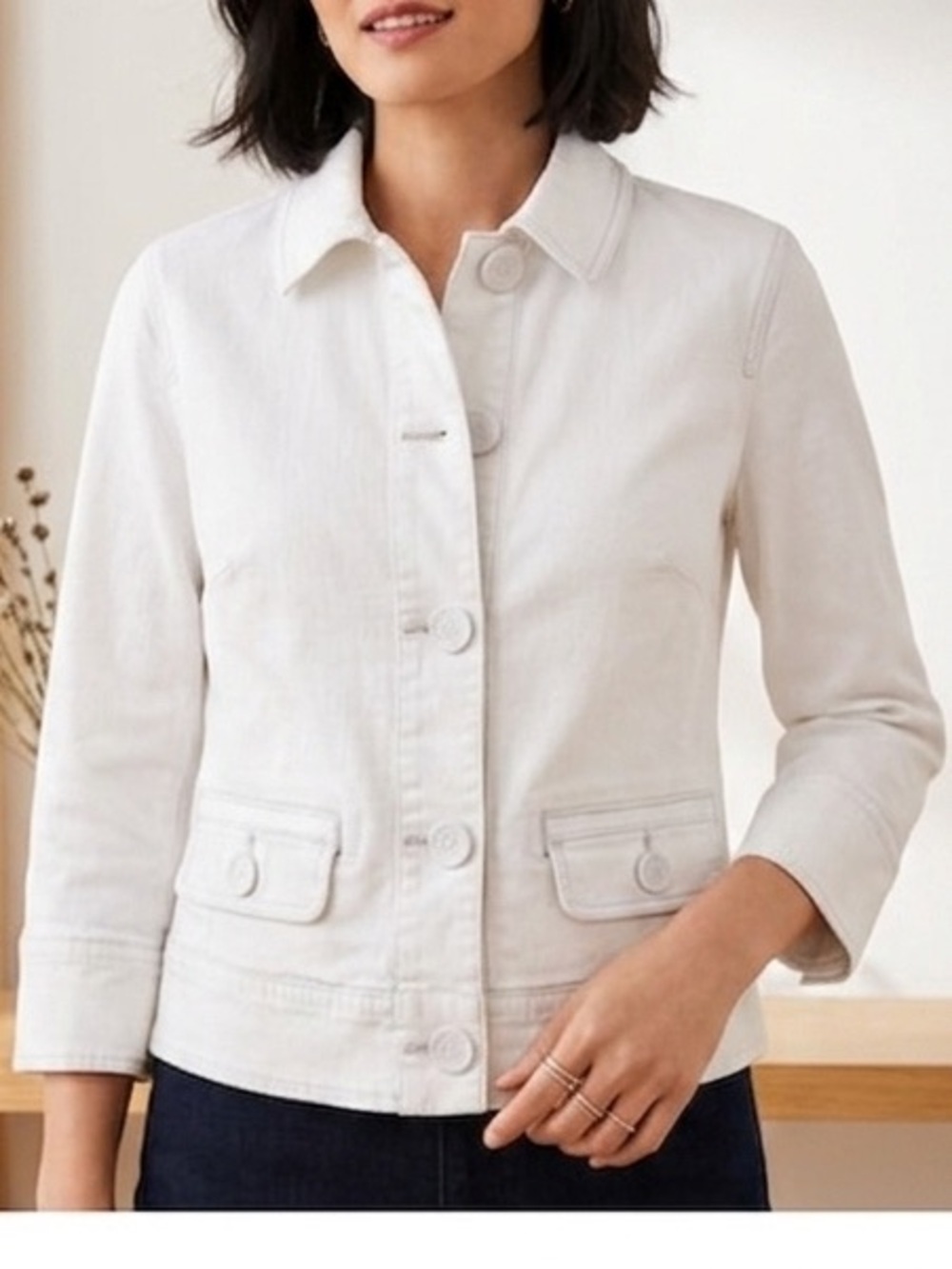 Talbots Petites Light Denim Jacket sz 6